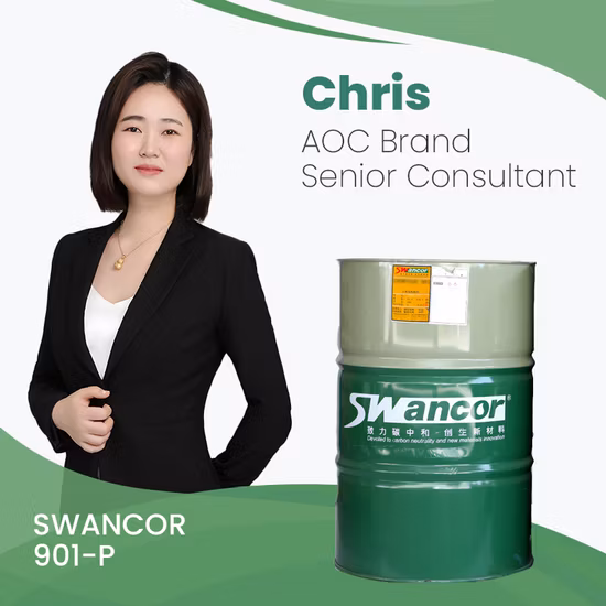 Résine vinylester Swancor 901 pour tuyaux en fibre de verre, réservoirs de stockage, désulfuration des gaz de combustion, industrie sidérurgique, industrie chimique, industrie pétrochimique